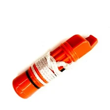 Survival 5 in 1 Multifunctional Whistle and Compass, Orange, 4.5 in