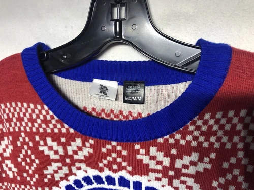 NWOT $60 Pabst Blue Ribbon PBR Beer Ugly Christmas Sweater Red Sz M