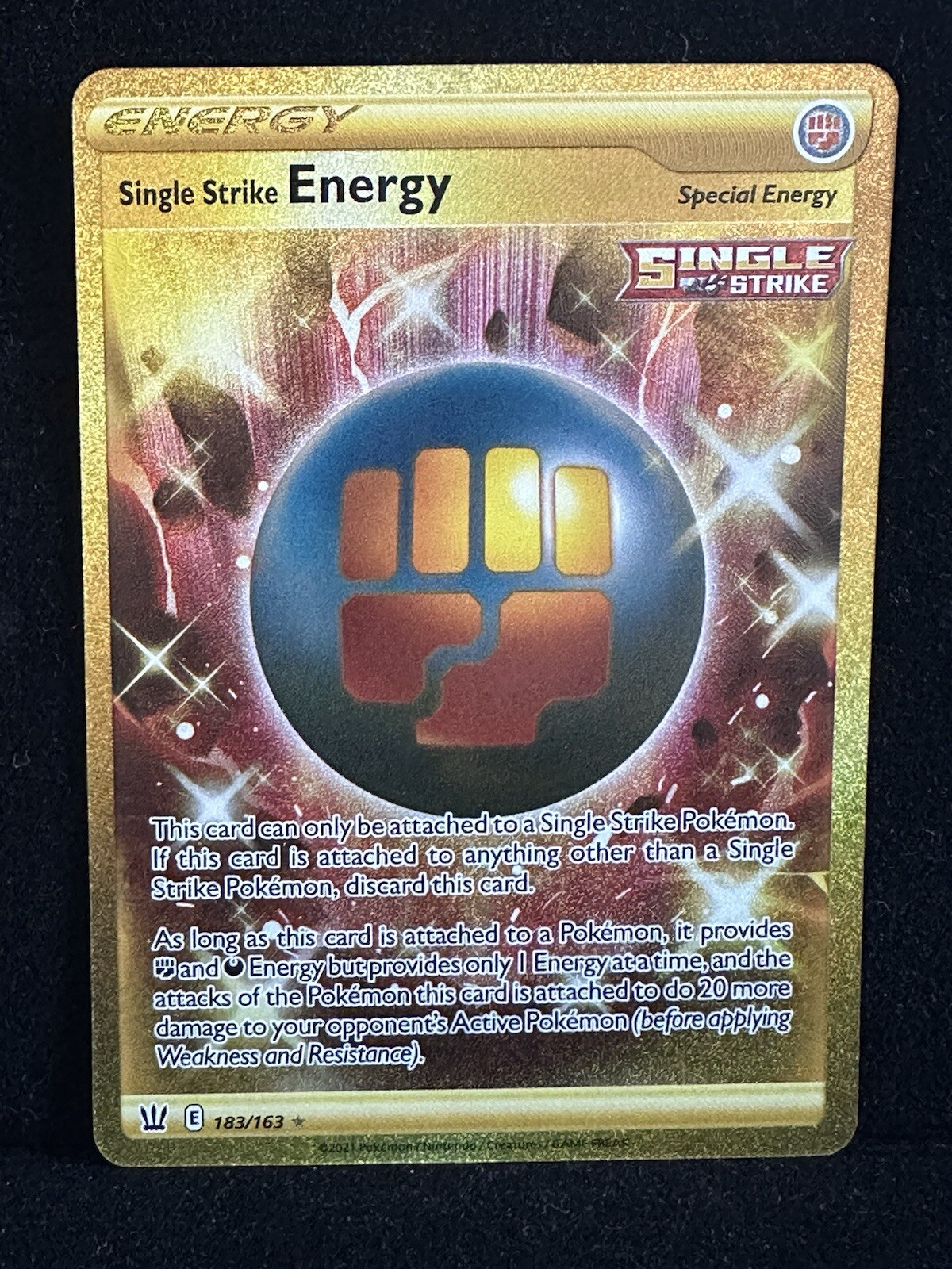 Single Strike Energy - Pokémon Battle Styles 183 Rare Secret NM