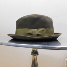 Vintage Stetson Philadelphia Selv-Edge Fedora Hat 3x Brown Beaver Size 7 1/8"
