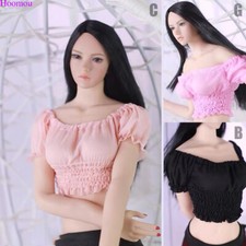 1/6 Puff Sleeve Ruffle Tops Clothes Model Fit 12" Female PH TBL Action Figure