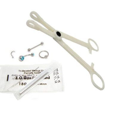 Wholesale LionGothic Professional Piercing Kit 7 Pcs Belly Nose Tongue Lip Rings