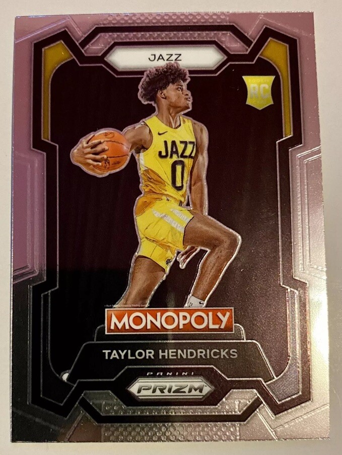 Taylor Hendricks 2023-24 Panini Monopoly Prizm Base Rookie RC JAZZ