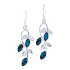 Paua Shell Weeping Willow Drop Earrings