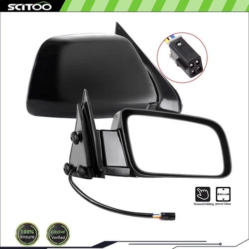 Pair Side View Power Mirrors For 1988-98 Chevy GMC C/K 92-99 Suburban Black