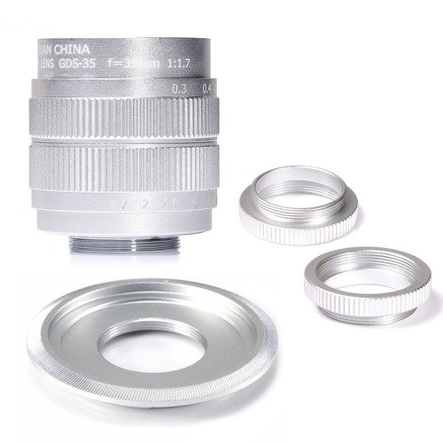 Fujian 35mm f/1.7 CCTV C-mount cine Lens for NEX E-mount camera NEX3C NEX3N A9 - Picture 1 of 8