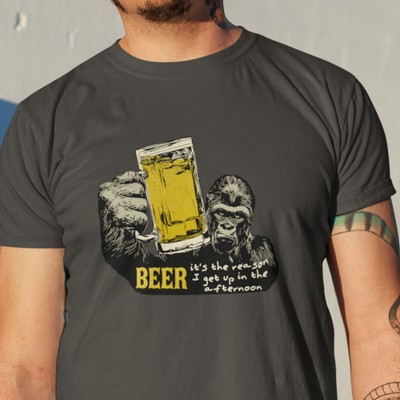 Beer Drinking Gorilla - Beer, it's the reason I get up in the afternoon!