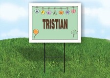 TRISTIAN WELCOME BABY GREEN 18 in x 24 in Yard Sign Road Sign with Stand