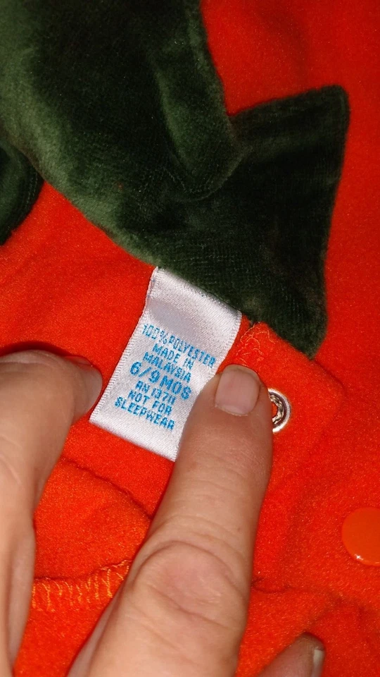 Traje Disfraz Halloween COMO NUEVO CALIDAD CALABAZA, 6 - 9 MESES BEBÉ BEBÉS Foto 3 de 4