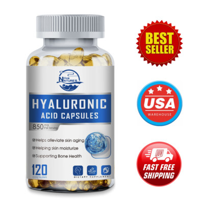 Hyaluronic Acid Capsules With Turmeric | 120 Capsules | Non-GMO & Gluten Free
