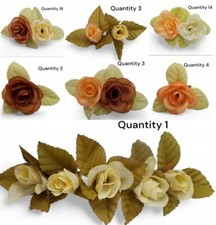 Lot of Assorted Fall Color Artificial Flower Hair Pieces Pageant Wedding Dance