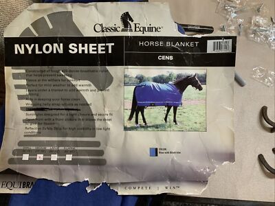New Classic Equine Horse Blanket/nylon Sheet Cens Med 77-79