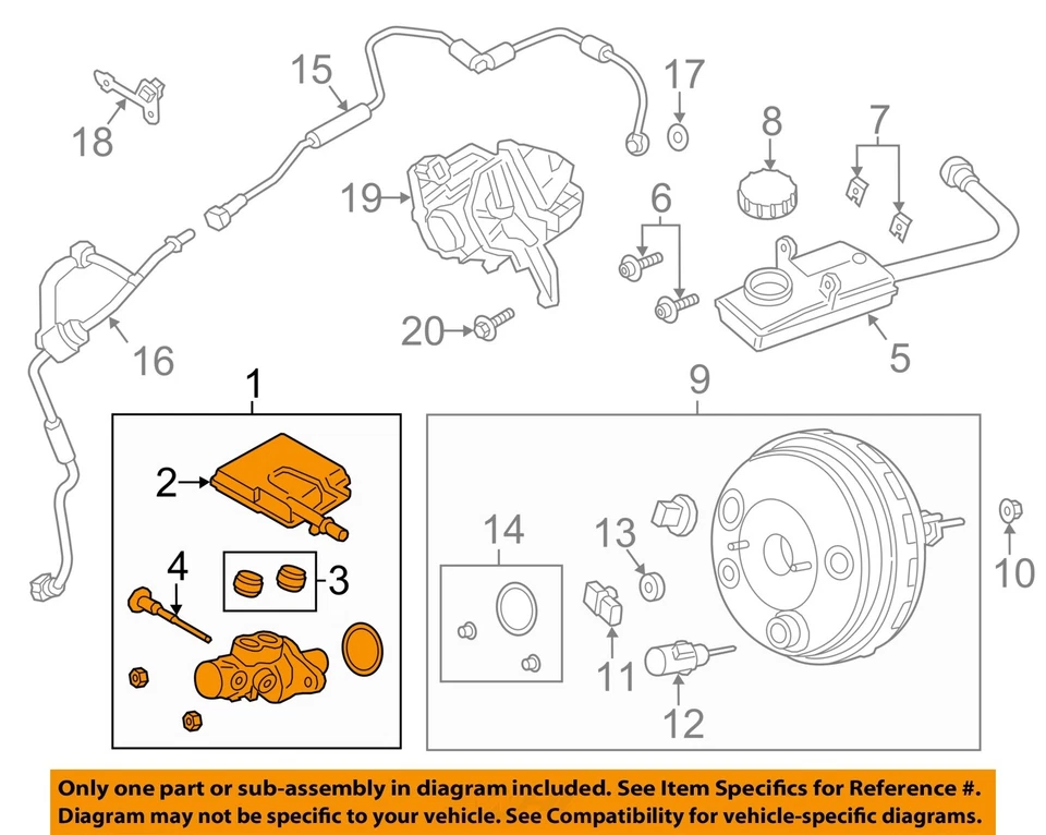 Used Brake Master Cylinder fits: 2013 Ford C-max  Grade A - Image 3 of 4