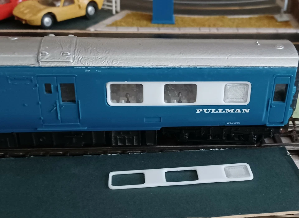Triang Blue Pullman Palour Car Window Insert 3D printed Repro [Single] 3DPD - Image 3 of 4