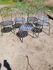 Steel Chairs with Steel Frame Set of 6 PRE OWNED