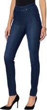 DG2 Diane Gilman Stretch Twill Knit Pull-On Skinny Jegging INDIGO S NEW 1196 