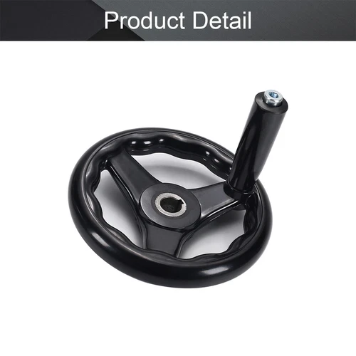 160mm*16mm*5mm 3 Spoke Hand Wheel With Revolving Handle For Milling Machine NEW - Picture 8 of 19