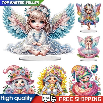 2D Flachdruck Engel Mädchen Zum Selbermachen 5D Zum Selbermachen Diamant Kunst Tischplatte Dekorationen #g