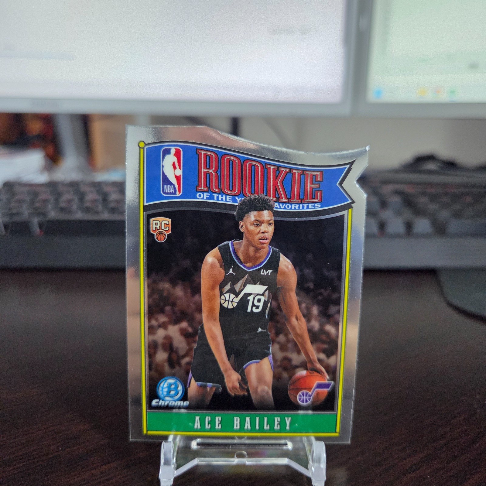 2025-26 Bowman - Ace Bailey RC Rookie Of The Year Favorites Jazz Die Cut Chrome