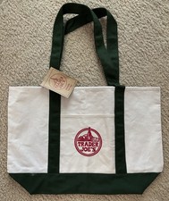 Trader Joe  s Canvas Limited Release Tote Shopping Bag LARGE GREEN - NEW w/TAGS