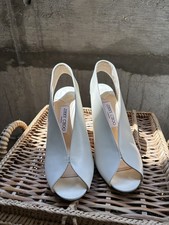 Jimmy Choo Shar 85 Leather Heels Size 38.5 NEW IN BOX