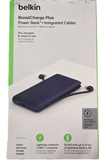 Belkin 10k mAh Portable Charger 23W Mfi Certified Lightning USBC Cables