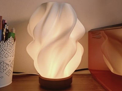 Moderne Design Tischlampe | 3D-gedruckter Spiral Lampenschirm | Ambientebeleuch