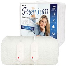 Image of Electric Blanket Double King Size Heated Mattress Cover Washable Dual Control