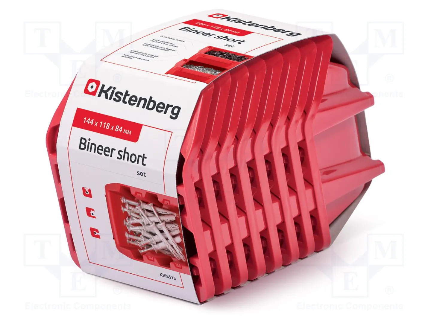 KISTENBERG KBISS15-3020 Red BINEER SHORT Bins 8 pcs - Image 2