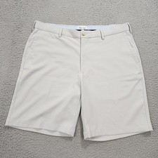 Peter Millar Shorts Mens 36 Gray Chino Salem Performance Golf Travel Pockets