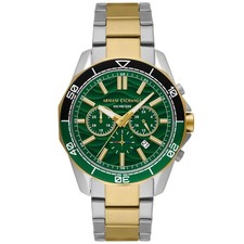 Orologio da uomo cronografo verde ARMANI EXCHANGE SPENCER AX1966 mai usato co...
