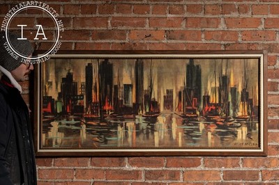 Metropolitan Harbor | Framed Allan McClain Lithographic Print on