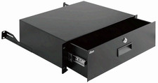 3U Rack Mount Drawer 19" Sliding Lockable, 20kg Load, Cable Holes