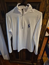 Greenbrier Resort Hotel Classic Golf Ralph Lauren Womens Large Polo Quarter Zip