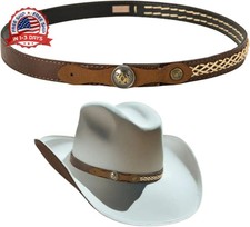 Gamboa Hat Bands for Cowboy and Cowgirl Western Accesories for Men and Women Lea