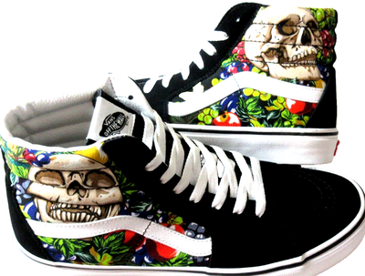 Vans Men\'s Sk8-Hi Fruit Skull Skeleton Black White Striped shoes Sizes NIB Vans Men main image 2