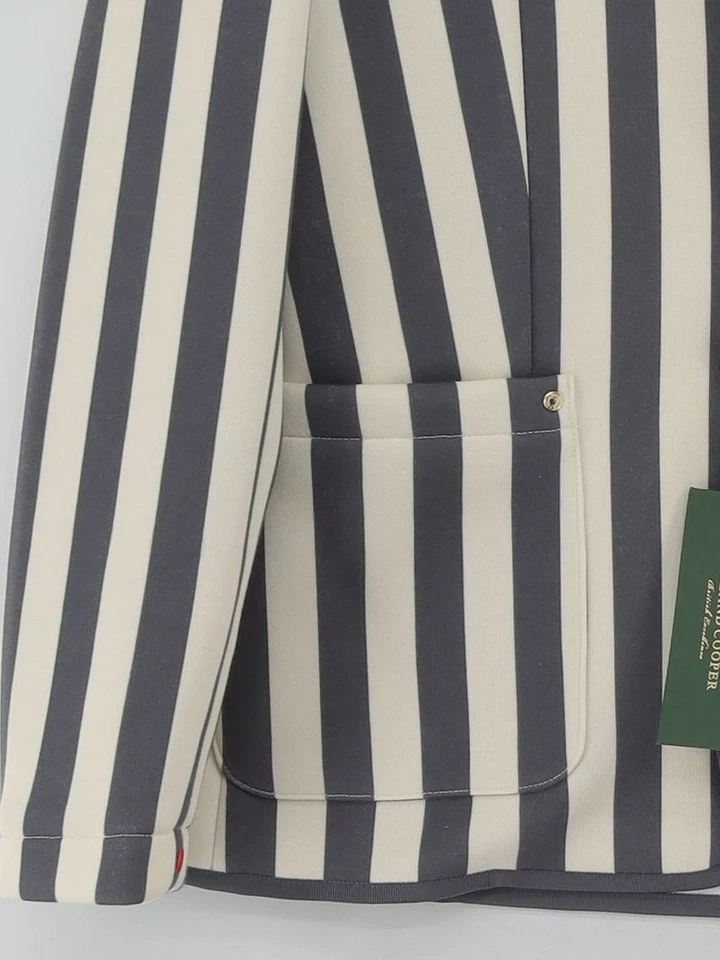 Blazer Holland Cooper para hombre XL poliéster a rayas múltiples con abrigo de algodón Foto 4 de 4