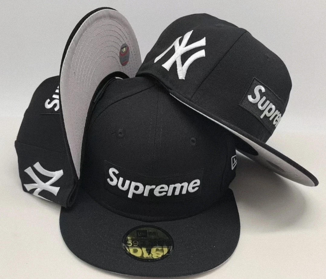 Casquette ajustée Supreme New York Yankees noir/blanc New Era 59FIFTY, neuve.