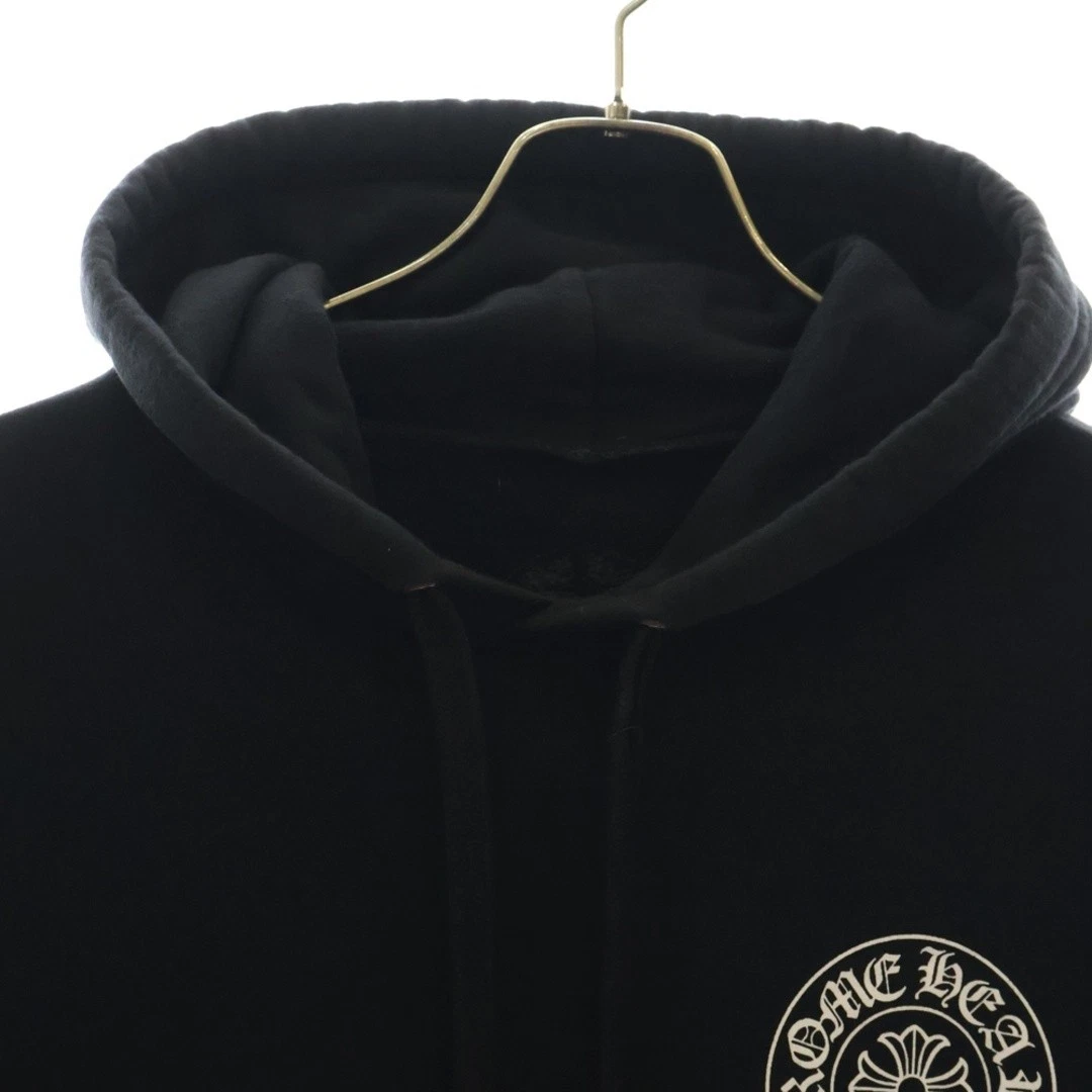 Felpa con cappuccio pullover CHROME HEARTS SWTSHRT PLVR stampa cerchio sfumato nero usata 3473