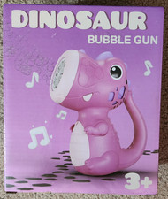 Dinosaur Bubble Gun Machine: Pink T-Rex Kids  Toddlers - New in Box