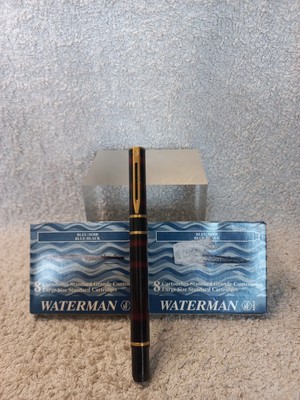 Waterman Füllfederhalter + 15 blaue Tintenpatronen Marke Waterman...1966
