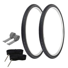 PRO TIRES 700 x 40 Black P-1134 W/TUBES RIM STRIPS 80mm Presta Valve