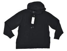 CALIA by Carrie Underwood Women's Ribbed Hoodie Pure Black Pullover Size S NEW