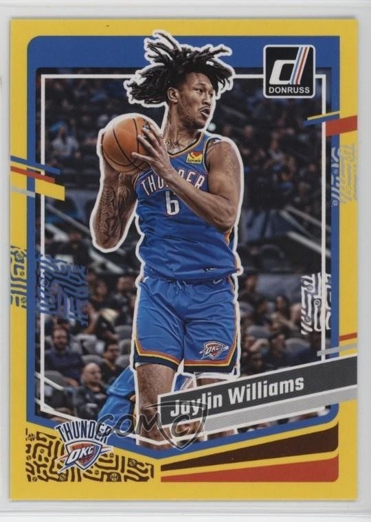 2023-24 Panini Donruss Yellow Flood Jaylin Williams #178 6m1