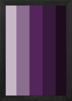 Perfekter Farbverlauf lila gerahmtes Wandbild Poster Leinwanddruck Bild