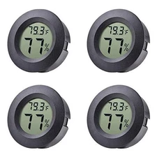 4-pack Mini Hygrometer Thermometer Fahrenheit or Celsius Meter Digital LCD Mo...