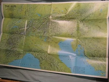 A TRAVELER'S MAP OF THE ALPS National Geographic April 1985