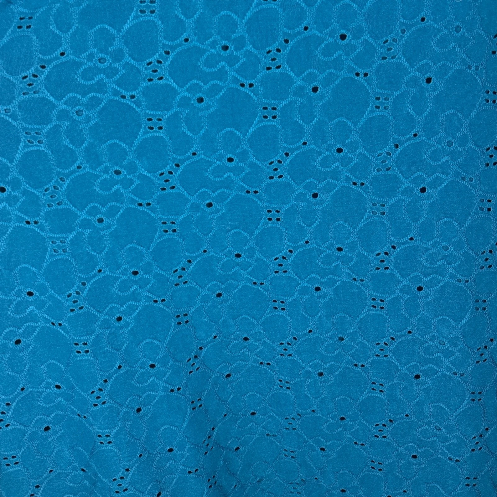 Abito smanicato Michael Kors blu occhielli orlo increspato XL boho resort estivo