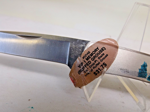 VINTAGE BUCK KNIFE 521 VIP II Ruffed Grouse Dated "X" 1990 NOS Original Sticker - Picture 3 of 7
