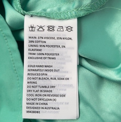 Bardot Lace Sleeveless Shift Dress Size 6 Mint Green Wedding Guest Garden Party - Picture 8 of 8